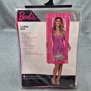 BARBIE BOX ADULT COSTUME ONE SIZE FITS ALL BARBIE THE MOVIE **NEW**